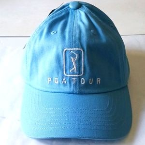 NWT PGA Tour Men's Golf Adjustable Blue Cap